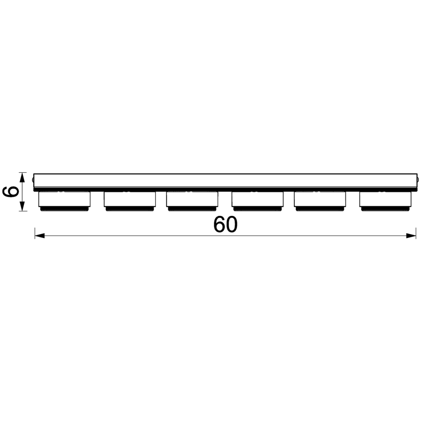Плафон SEMA 6xGX53/15W/230V черен/кафяв/дъб
