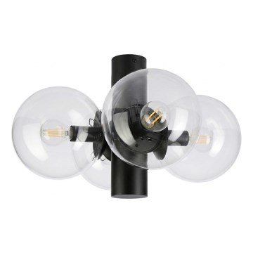 Плафон SFERIO 4xE14/5W/230V черен/прозрачен