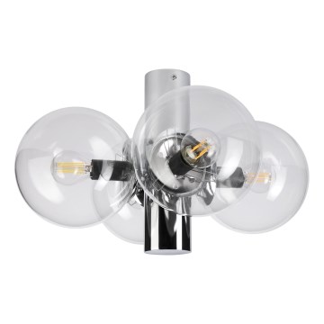 Плафон SFERIO 4xE14/5W/230V лъскав хром/прозрачен