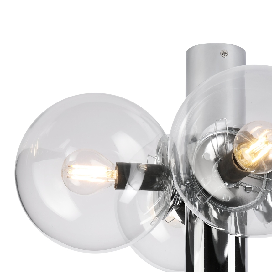 Плафон SFERIO 4xE14/5W/230V лъскав хром/прозрачен
