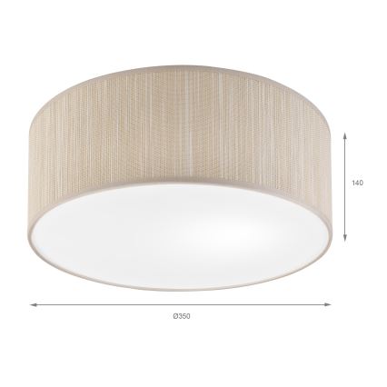 Плафон SIRJA 1xE27/15W/230V Ø 35 см бежов