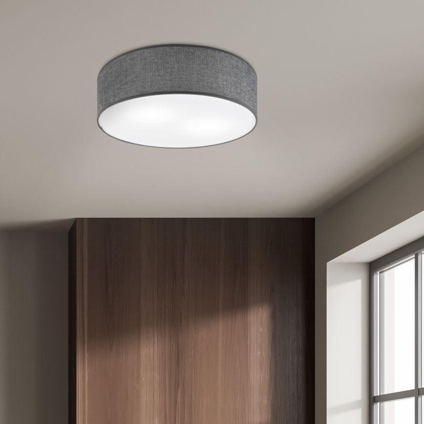 Плафон SIRJA 2xE27/15W/230V, диаметър 45 см, сив