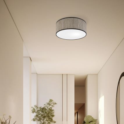 Плафон SIRJA 2xE27/15W/230V Ø 35 см кафяв