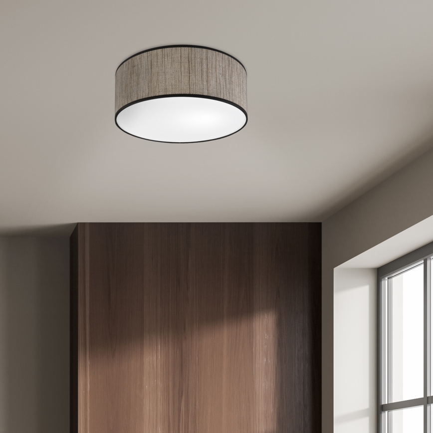 Плафон SIRJA 2xE27/15W/230V Ø 35 см кафяв