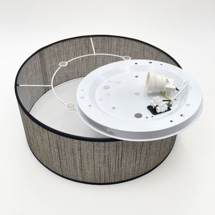 Плафон SIRJA 2xE27/15W/230V Ø 35 см кафяв