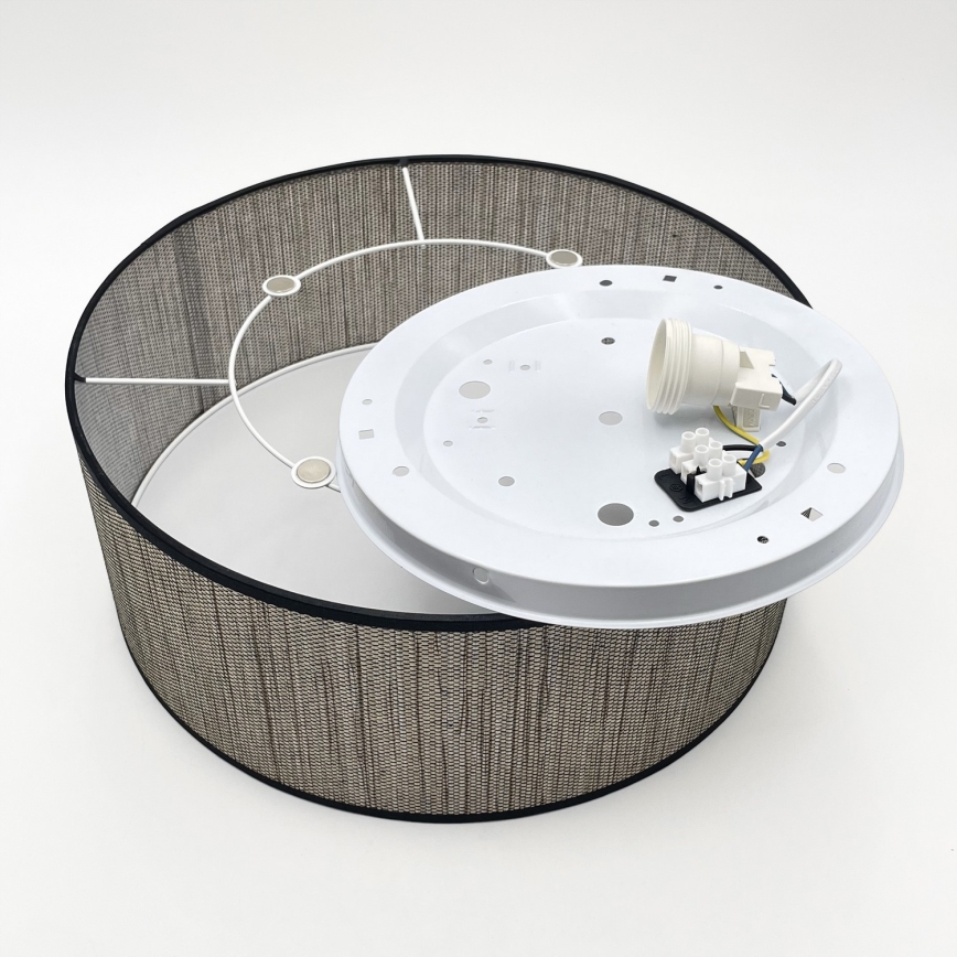 Плафон SIRJA 2xE27/15W/230V Ø 35 см кафяв