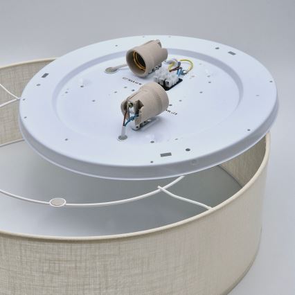 Плафон SIRJA 2xE27/15W/230V Ø 45 cm кремав