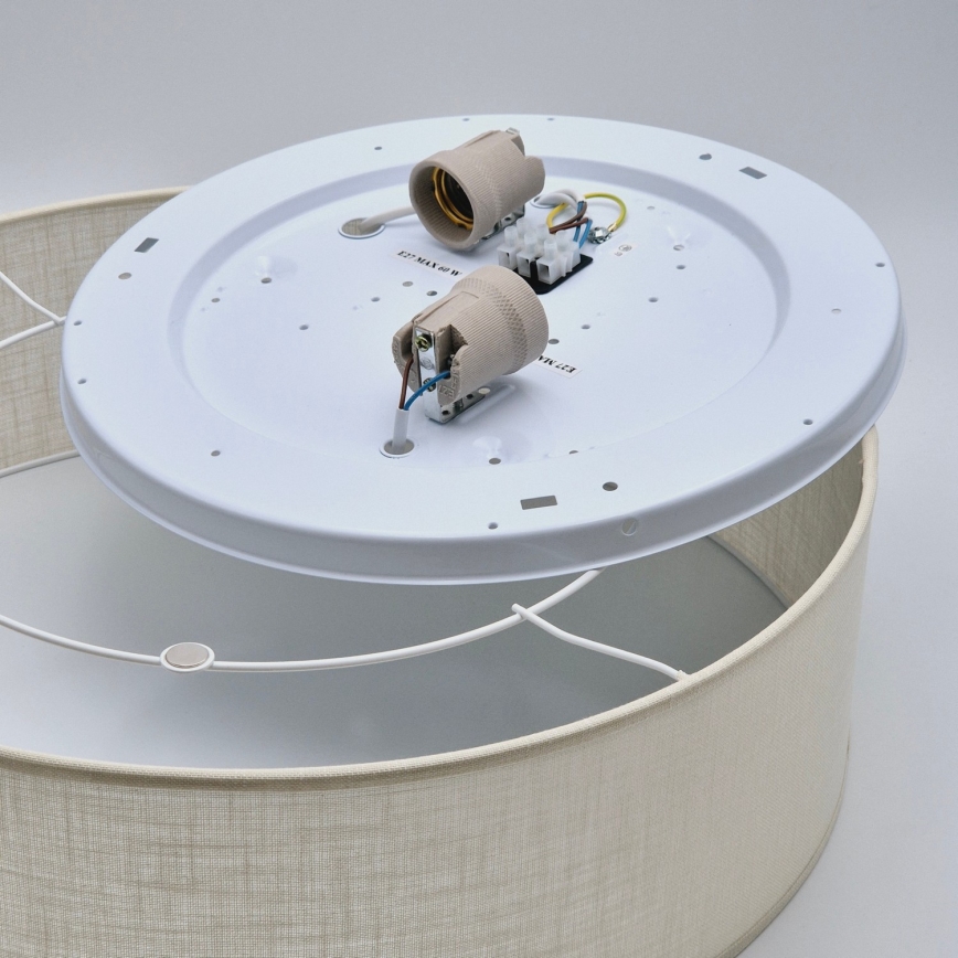 Плафон SIRJA 2xE27/15W/230V Ø 45 cm кремав