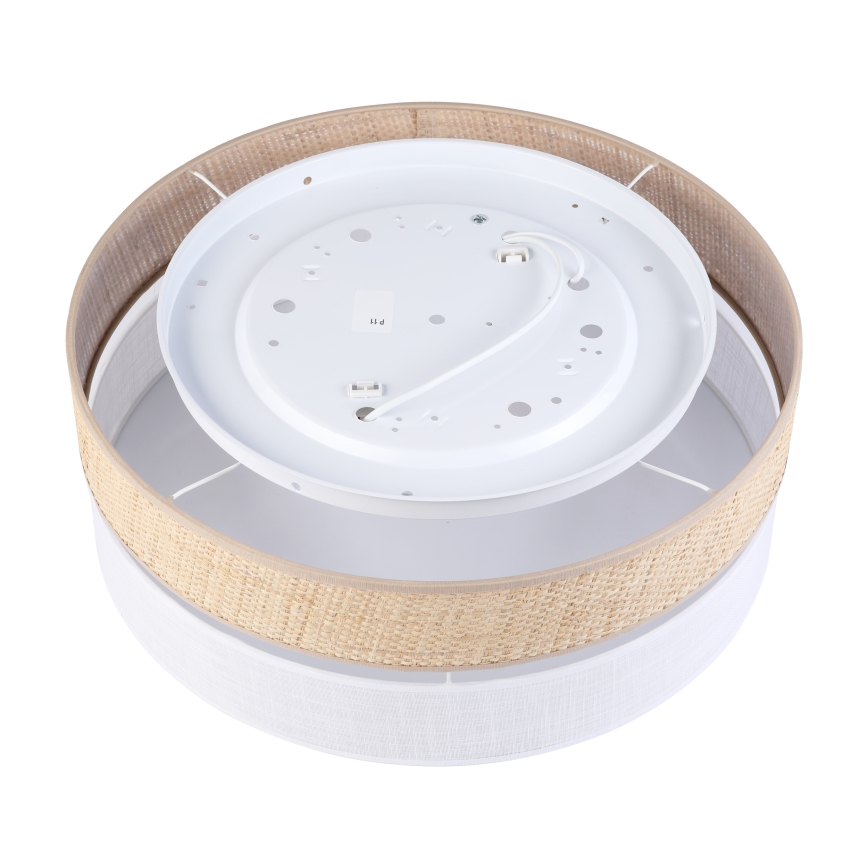 Плафон SIRJA BOHO 2xE27/15W/230V Ø 45 см бежово/бяло