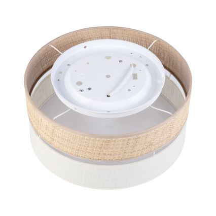 Плафон SIRJA DOUBLE BOHO 2xE14/15W/230V, диаметър 35 см, бежово/кремаво