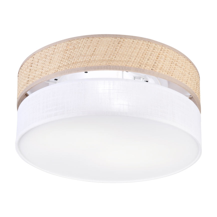 Плафон SIRJA DOUBLE BOHO 2xE14/15W/230V Ø 35 cm бежов/бял