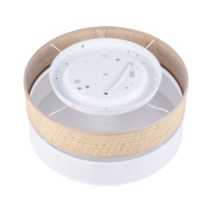 Плафон SIRJA DOUBLE BOHO 2xE14/15W/230V Ø 35 cm бежов/бял