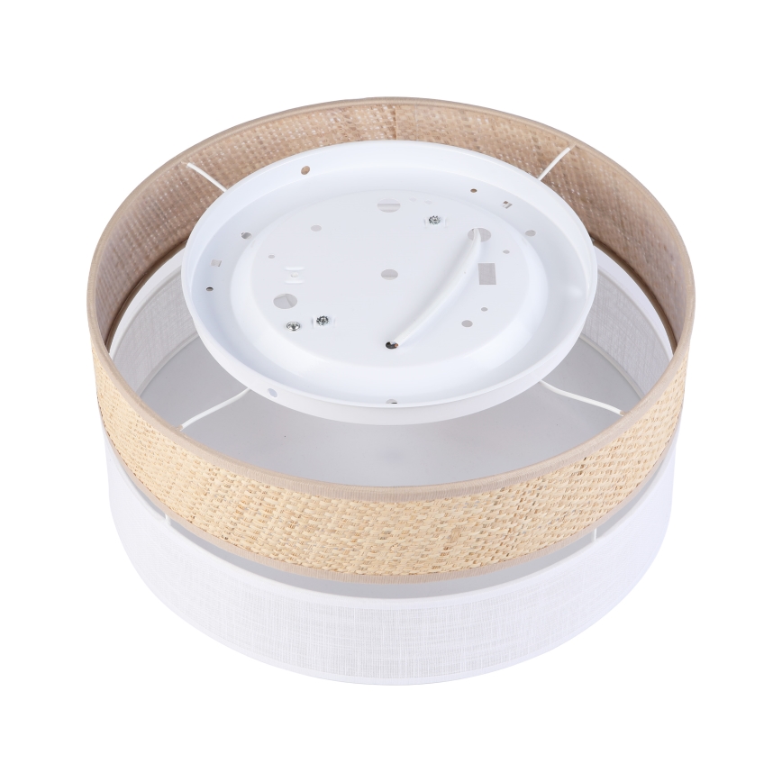 Плафон SIRJA DOUBLE BOHO 2xE14/15W/230V Ø 35 cm бежов/бял