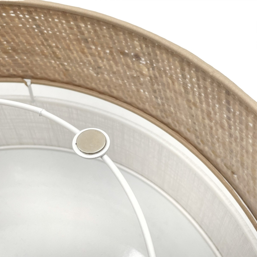 Плафон SIRJA DOUBLE BOHO 2xE14/15W/230V Ø 35 cm бежов/бял