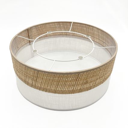 Плафон SIRJA DOUBLE BOHO, 2xE14/15W/230V, Ø 35 см, бежово/бяло