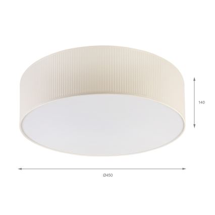 Плафон SIRJA PLISADO 4xE27/15W/230V, диаметър 45 см, кремав