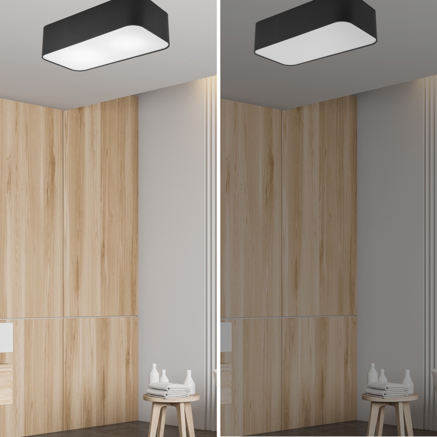 Плафон SIRJA SQUARE 2xE27/15W/230V черен
