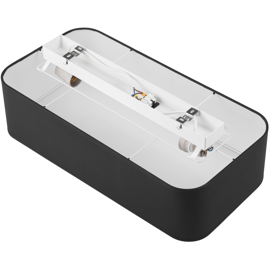 Плафон SIRJA SQUARE 2xE27/15W/230V черен