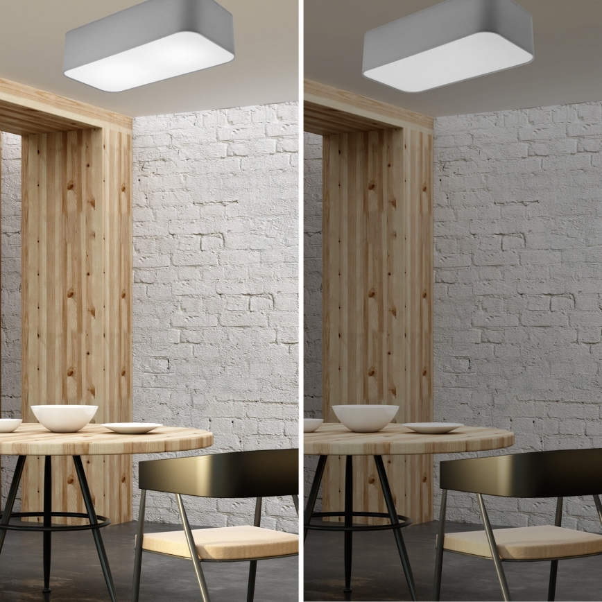 Плафон SIRJA SQUARE 2xE27/15W/230V сив