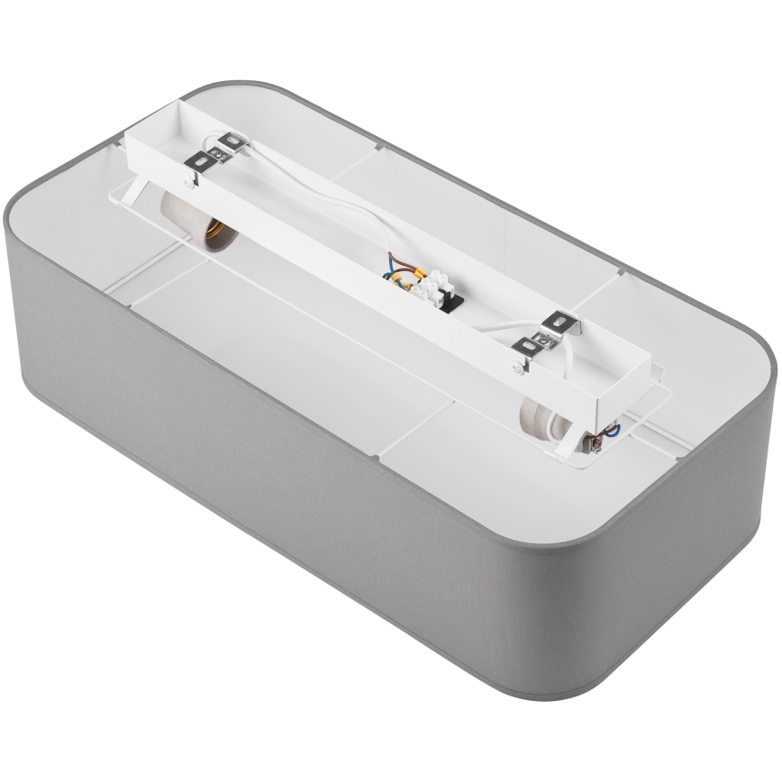 Плафон SIRJA SQUARE 2xE27/15W/230V сив