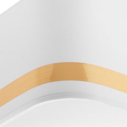 Плафон SIRJA SQUARE STRIPE 2xE27/15W/230V бял/златист