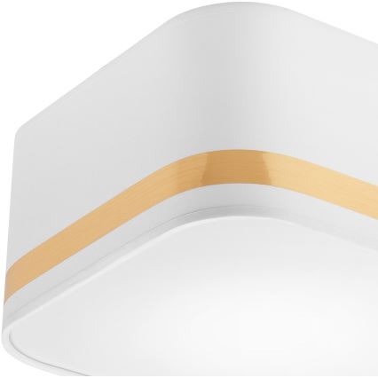 Плафон SIRJA SQUARE STRIPE 2xE27/15W/230V бял/златист