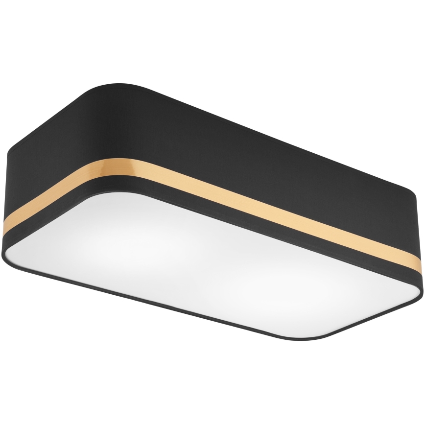 Плафон SIRJA SQUARE STRIPE 2xE27/15W/230V черен/златист