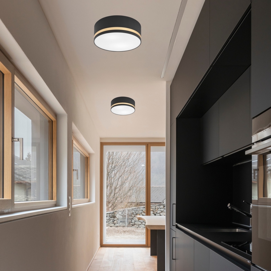 Плафон SIRJA STRIPE 2xE27/15W/230V Ø 35 см черен