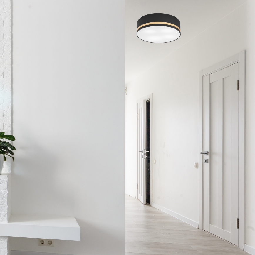 Плафон SIRJA STRIPE 4xE27/15W/230V Ø 45 см черен