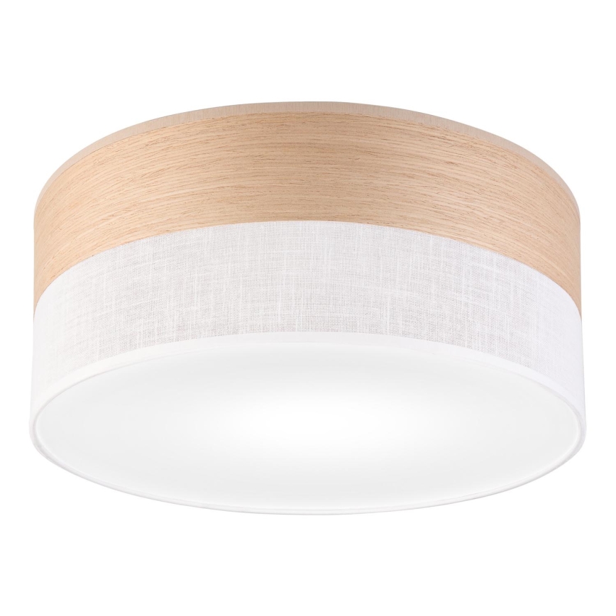 Плафон SIRJA WOOD 1xE27/15W/230V Ø 35 см бял/дъб