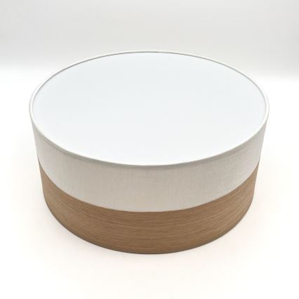 Плафон SIRJA WOOD 1xE27/15W/230V Ø 35 см бял/дъб