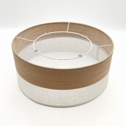Плафон SIRJA WOOD 1xE27/15W/230V Ø 35 см бял/дъб