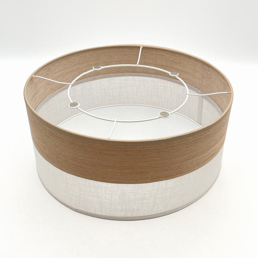 Плафон SIRJA WOOD 1xE27/15W/230V Ø 35 см бял/дъб