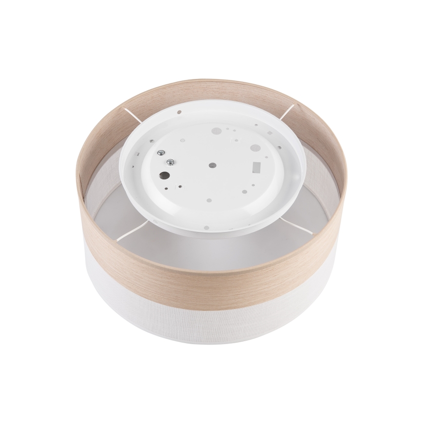Плафон SIRJA WOOD 1xE27/15W/230V Ø 35 см бял/дъб