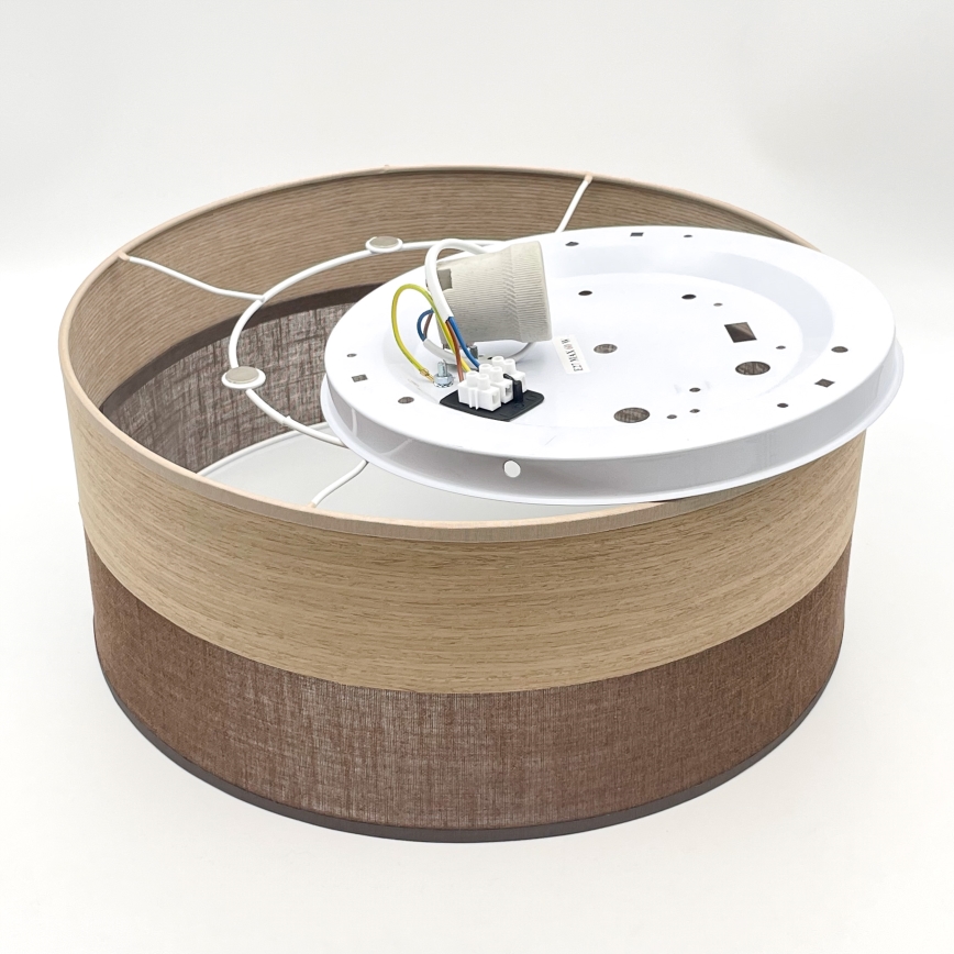 Плафон SIRJA WOOD 1xE27/15W/230V Ø 35 см кафяв/дъб