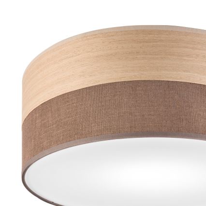 Плафон SIRJA WOOD 1xE27/15W/230V Ø 35 см кафяв/дъб