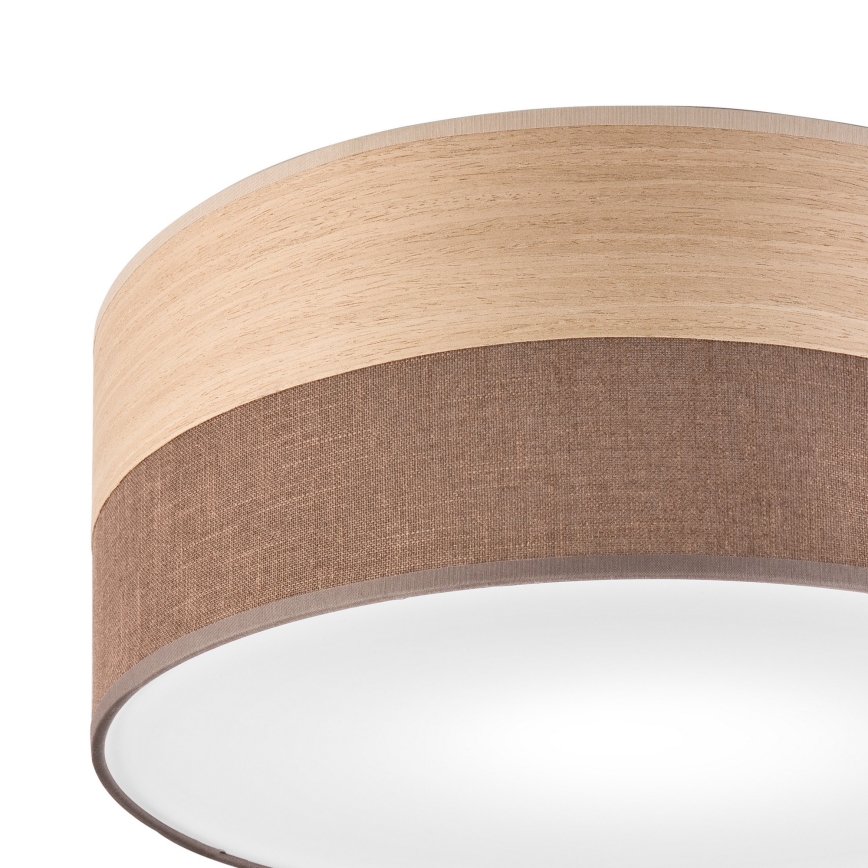 Плафон SIRJA WOOD 1xE27/15W/230V Ø 35 см кафяв/дъб