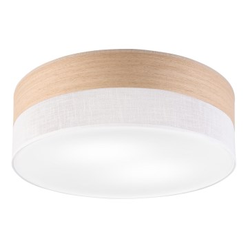 Плафон SIRJA WOOD 2xE27/15W/230V Ø 45 см бял/дъб
