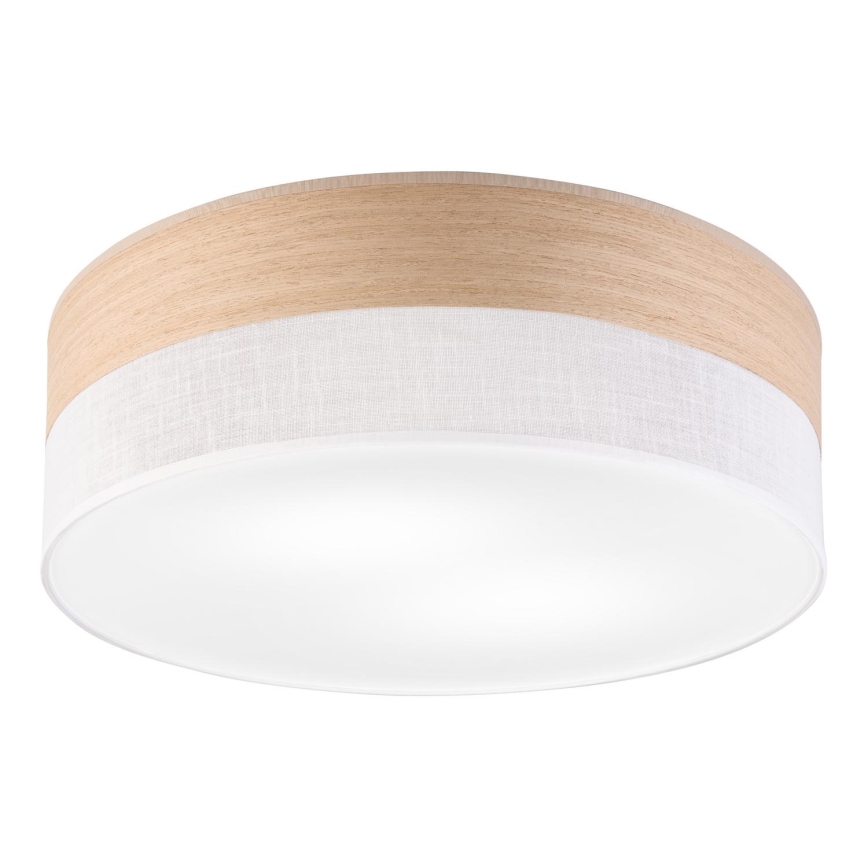 Плафон SIRJA WOOD 2xE27/15W/230V Ø 45 см бял/дъб