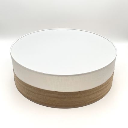 Плафон SIRJA WOOD 2xE27/15W/230V Ø 45 см бял/дъб