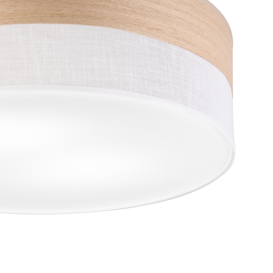 Плафон SIRJA WOOD 2xE27/15W/230V Ø 45 см бял/дъб