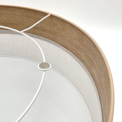 Плафон SIRJA WOOD 2xE27/15W/230V Ø 45 см бял/дъб