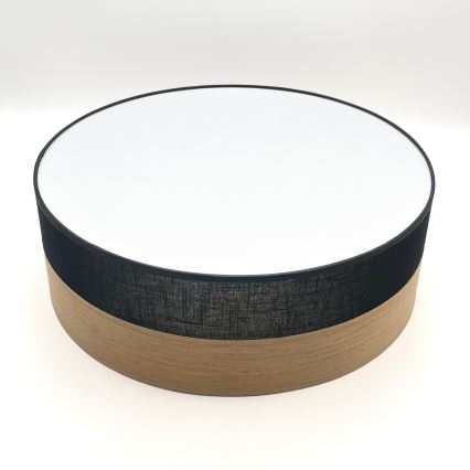 Плафон SIRJA WOOD 2xE27/15W/230V Ø 45 см черен/дъб