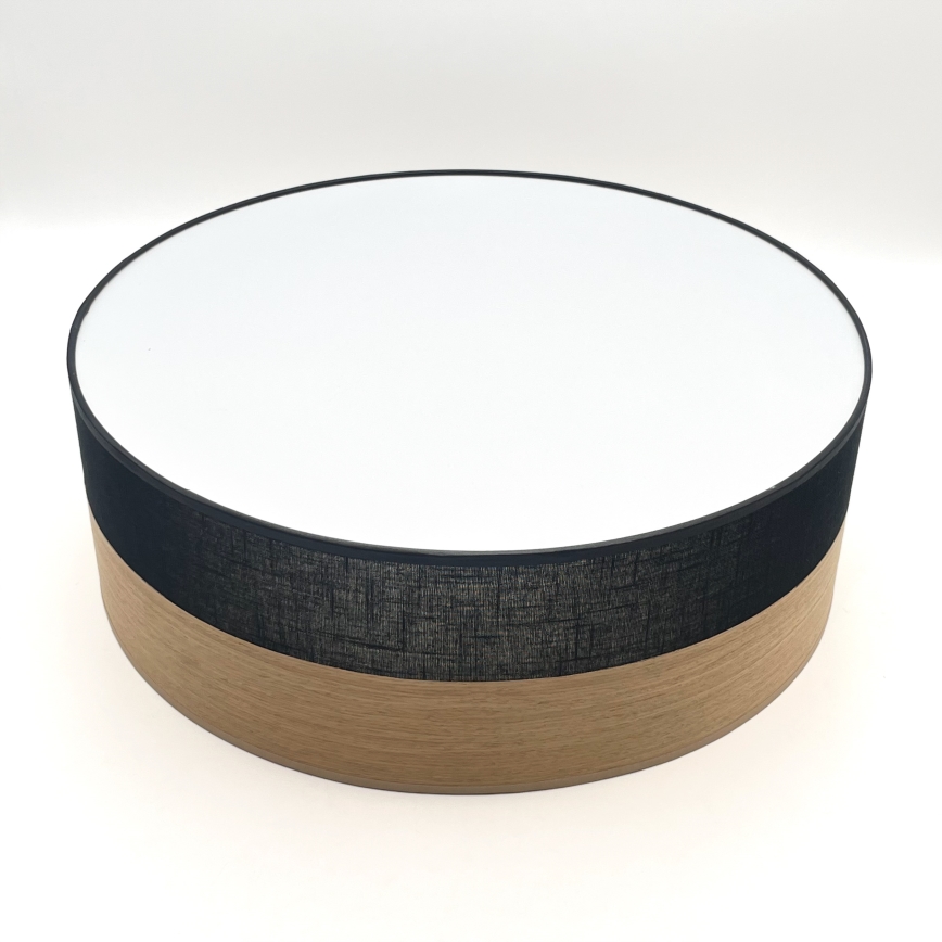 Плафон SIRJA WOOD 2xE27/15W/230V Ø 45 см черен/дъб
