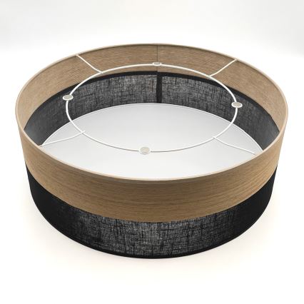 Плафон SIRJA WOOD 2xE27/15W/230V Ø 45 см черен/дъб