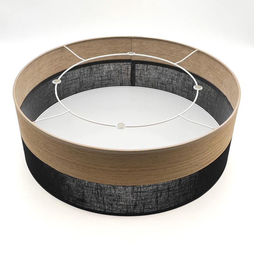 Плафон SIRJA WOOD 2xE27/15W/230V Ø 45 см черен/дъб