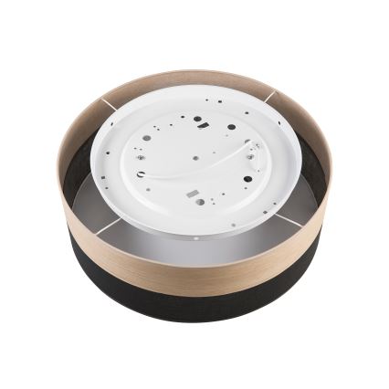 Плафон SIRJA WOOD 2xE27/15W/230V Ø 45 см черен/дъб