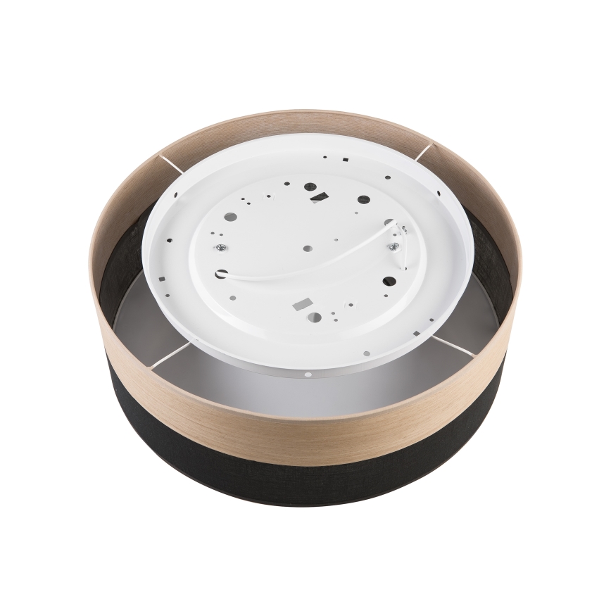 Плафон SIRJA WOOD 2xE27/15W/230V Ø 45 см черен/дъб