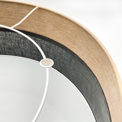 Плафон SIRJA WOOD 2xE27/15W/230V Ø 45 см черен/дъб