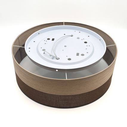 Плафон SIRJA WOOD 2xE27/15W/230V Ø 45 см кафяв/дъб